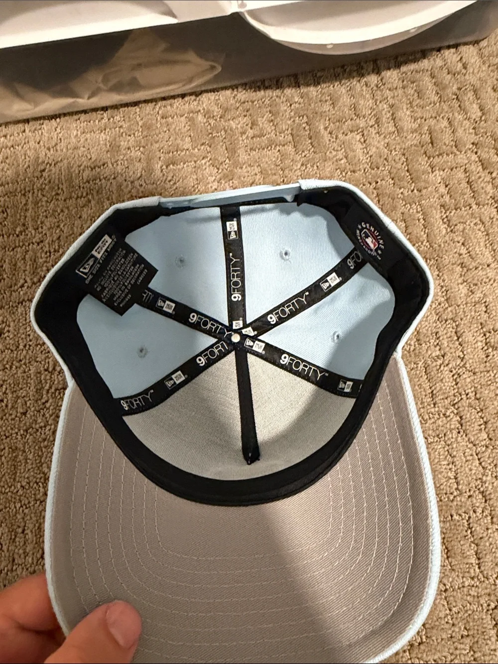 New Era Light Blue San Francisco Giants Hat with Navy & Gold Logo